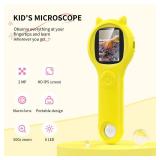 Ashfly Kids Magnifying Glass Educational Science Kit - Mini LED Pocket Microscope for Kids(5-10 Years) - Durable Design - Ideal Gift for Girls (Yellow) - Retail: $10