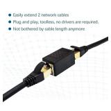 EZYUMM 2 Pack Ethernet Coupler, Premium Gold Plated Ethernet Extender, RJ45 Coupler Female to Female for Cat7/ Cat6/ Cat5/ Cat5e Network Cable - Retail: $5