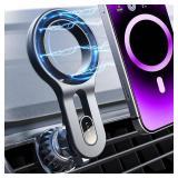 LISEN for MagSafe Car Mount, 2026 Magnetic Phone Holders for Car Air Vent Phone Mount [Ultra-Magnetic] Hands Free Cell Phone Holder Strong Clip Car Accessories for Men Women fit iPhone 17 16 15 14 Pro