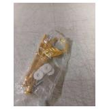 Happy Will 3 Tier 14" Heavy Metal Cake Stand Holder Fruit Plate Stand Fitting Hardware Rod (Golden_Leaves) - Retail: $8