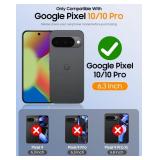 CENMASO for Google Pixel 10 Pro Case/Pixel 10 Case with Card Holder RFID Blocking & Sliding Camera Cover & Kickstand Full-Body Shockproof Wallet Phone Case for Pixel 10/10 Pro (Purple) - Retail: $18