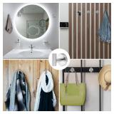 Unifizz Heavy Duty No-Drill Stainless Steel Suction Cup Coat Hooks Bathroom and Kitchen Towel Hooks, Brushed Silver, Strong Suction Hold, Removable, Supports Up to 5kg, Minimalist Modern Design