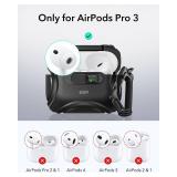 ESR for AirPods Pro 3 Case (2025), Compatible with Airpods Pro 3rd Generation Case (USB-C Cable), Effortless MagSafe, Drop-Proof Lock, Easy Open, Cyber Series, Black - Retail: $23