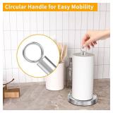 Paper Towel Holder Countertop, Stainless Steel, Weighted Base, Paper Towel Stand Holder for Kitchen Bathroom Farmhouse Essentials Decor Accessories, Silver - Retail: $10