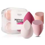 DUAIU 4 Pcs Makeup Sponge Set Beauty Sponge Foundation Blending Sponge, Flawless for Liquid, Cream, and Powder, Multi-colored Makeup Sponges with Storage Box - Retail: $6