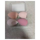 DUAIU 4 Pcs Makeup Sponge Set Beauty Sponge Foundation Blending Sponge, Flawless for Liquid, Cream, and Powder, Multi-colored Makeup Sponges with Storage Box - Retail: $6