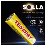 Tenergy Solla Rechargeable NiMH AA Battery, 1000mAh Solar Batteries for Solar Garden Lights, Anti-Leak, Outdoor Durability, 5+ Years Performance, 24 Pack, UL Certified - Retail: $21