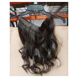 Black Wavy Halo Hair Extensions  - Retail: $75