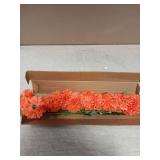 Hananona 12 Pcs Artificial Chrysanthemums Flowers Marigolds Ball Flower, Orange Fake Mums Silk Fall Flowers for Autumn Dia de Los Muertos Home Decor Day of The Dead Table Centerpiece (12, Orange) - Re
