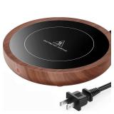 SWEETFULL Coffee Mug Warmer, 36W Electric Cup Warmer for Desk with 3-Temp Settings Advanced Temperature-Controlled Heating Coffee Gifts Accessories for Women Men Milk, Tea, Candle - Wood - Retail: $21