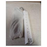 15FT Power Strip Surge Protector, Extension Cord with Multiple Outlets, 6 AC Outlet 4 USB (2 USB C), Flat Plug, Wall Mount, Multi Plug Outlet Extender for Home Office Dorm Room Essentials - Retail: $2