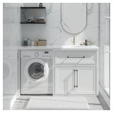 Yimobra Bathroom Rugs Non Slip Washable 36x24, Ultra Soft and Water Absorbent Bath Mats, Plush Fluffy Shower Mat Outside, Luxury Microfiber Thick Carpet Matts for Bathroom Floor/Tub, Off White - Retai