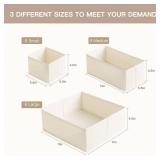 Criusia Drawer Organizer Clothes, 21 Pack Dresser Organizer for Baby Clothes, Underwear, Sock - Foldable Closet Organization and Storage Dividers Bins for Nursery, Bedroom (Beige)