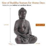 Phaxth 15" Buddha Statue Outdoor, Buddha Statues for Home Decor Indoor, Zen Decor Buda Garden Statues for Yard, Patio Gift - Retail: $38