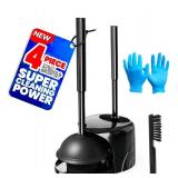 Complete Toilet Cleaning Set with Gloves and Powder - Retail: $15