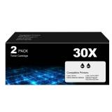 30X Toner Cartridges Black for HP 30X 30A CF230X CF230A Printer Laser Jet Pro M227fdn M203dw Toner Cartridge Laser Jet Pro MFP M227fdn M227fdw M227sdn M227d Pro M203dw M203d M203dn HP30X Toner 2 Pack 