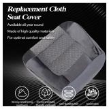 SecosAutoparts Front Driver Side Bottom Replacement Cloth Seat Cover Drak Gray Compatible with Ford F150 XLT 2001 2002 2003 - Retail: $36