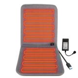 WOOLALA USB Heated Seat Cushion for Office Chair, Large Heating Area Heated Seat Cover Therapy Heating Pad for Back, Lumbar, Hip, Thigh with 3 Temperatures Levels, 17In * 35.5In - Retail: $33