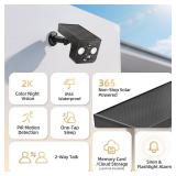 Solar Security Cameras Wireless Outdoor 2K Battery Powered AI Motion Detection 2-Way Talk Color Night Vision WiFi Waterproof SD/Cloud Storage Non-stop Solar Panel Camera Outdoor Wireless 2-Pack - Reta