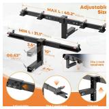 Dual Trash Can Hauler Hitch,Height Adjustable Trash Can Hitch,Double Garbage Can Hauler,Garbage Can Hauling Hitch,Trash Can Transporter Trailer Hitch for Car/ATV/SUV/UTV/Truck/Tractor/Pickup/Golf Cart