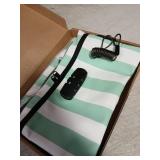 Green and White Striped Locking Money Bag Set Of 2 - Retail: $15