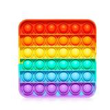 Push Pop Bubble Fidget Sensory Toy - for Autism, Stress, Anxiety - Kids and Adults (Rainbow Square) - Retail: $7
