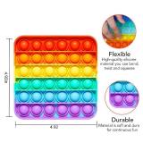 Push Pop Bubble Fidget Sensory Toy - for Autism, Stress, Anxiety - Kids and Adults (Rainbow Square) - Retail: $7