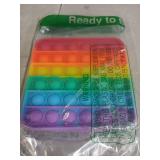 Push Pop Bubble Fidget Sensory Toy - for Autism, Stress, Anxiety - Kids and Adults (Rainbow Square) - Retail: $7