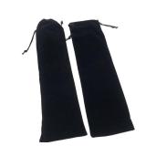 Palmhomee Pack of 12 3x10 Inch Velvet Drawstring Bags Gift Bag Velvet Pouch For Jewelry Wedding and Party Favor (Black) - Retail: $14