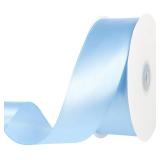 Blue Ribbon 1 1/2 Inch 60 Yards Light Baby Blue Satin Ribbon for Baby Bridal Shower Nursery Party Decor Beach Wedding Bows Crafts Flower Bouquet Gift Wrapping Wreath - Retail: $9