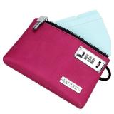 Vaultz Locking Accessories Pouch, 7x10 Inches, Berry (VZ03989) - Retail: $26