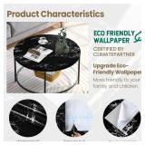 practicalWs Glossy Marble Wall Paper Granite Black/Grey Kitchen Countertop Cabinet Furniture Refurbishment Removable Wallpaper Peel and Stick Vinyl Roll 11.8" x 78.7" - Retail: $4