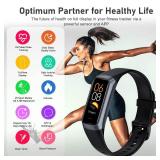 Zeacool Fitness Tracker with 24/7 Heart Rate, Blood Oxygen Blood Pressure Sleep Monitor, Activity Trackers 5 ATM Waterproof,Step Calorie Counter Pedometer Health Smart Watch for Women Men (Black) - Re