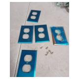 [5Pack] BESTTEN Duplex Metal Wall Plate with Protective Film, 1-Gang Standard Size, Corrosion-Resistant Stainless Steel Outlet and Switch Cover, Industrial Grade, Brushed Finish, Silver - Retail: $12