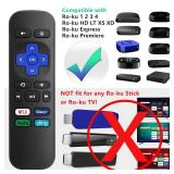Universal Replacement Remote Control for Roku Express, for Roku Premiere, for Roku Box, for Roku Player, for Roku 1 2 3 4 NOT for Stick or TV - Retail: $8