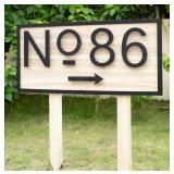 IVERRA 8 Inch Large Floating House Numbers, Black Modern House Number for Outside, Home Address Numbers for Outdoor Garage Gate Wall Street (7) - Retail: $10