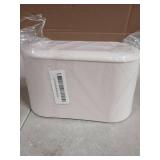 LTWQLing Mini Trash Can with Lid - Removable Small Garbage Can, Tiny Plastic Trash Bin, Pop Up Countertop Wastebasket, Counter Garbage Lint Bin for Bathroom,Office,Kitchen,Desk,Coffee Table(White) - R