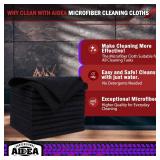 AIDEA Microfiber Cleaning Cloth Black 10PK, Microfiber Towels for Cars, Premium Wash Cloths, Dusting Cloth Lint Free Cleaning Rags for SUVs, House, Kitchen, Window, Cleaning Supplies12Ã12\" - Retai