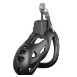 Male Chastity Cage, Large Chastity Device with 5 Sizes Rings and Invisible Lock for Man Penis Exercise Bondage Gear & Accessories Lightweight Adult Sex Toys - Retail: $20