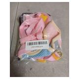 Cat Harness and Leash Set for Walking Escape Proof, Adjustable Kitten Harness Breathable Mesh with Reflective Strips Harness with Flower for Kitty Puppy Bunny - Retail: $10