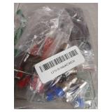 10Pcs F Type RG6 Compression Connectors Coaxial Cable Crimper Kit with Wire Stripper Repair Tool Compatible with RG59, RG6, RG11 Compatible Adjustable Tool for Satellite TV, Home Use - Retail: $11