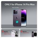 ESR for iPhone 14 Pro Max Case, Compatible with MagSafe, Shockproof Military-Grade Protection, Yellowing Resistant, Magnetic Classic Hybrid Case (HaloLock), Clear - Retail: $13