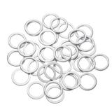 uxcell 50 Pcs Aluminum Flat Washer, 12 x 16 x 1.5mm Round Seal Gaskets Flat Spacers for Screws Bolts Machinery Repair Accessories, Outdoor Construction, Silver Tone - Retail: $6