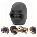 Funny Human Face Emotion Balls - Fidget Stress Relief Squeeze Balls for Kids & Adults, Sensory Toys for Autism (Black, Happy) - Retail: $15