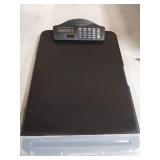 Geyoga 1 Pack Calculator Clipboard with Storage 14 x 10 x 2.6 Inches File Folder Plastic Storage Clipboard Letter Size File Folder with Low Profile Clip for School Classroom Office - Retail: $29