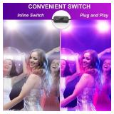 Waygor 300W LED Black Lights for Glow Party, Black Light Flood Light IP65 Waterproof 395nm UV Blacklight Floodlight Purple Black Light Spotlight Fluorescent UV Light Lamp for Halloween Decor (4 Pack) 