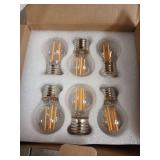 6-Pack G45 E26 LED Small Globe Bulbs 40Watt Equivalent, 2700K Warm White, 400Lumens, 4W G16.5 Vintage Chandelier Light Bulbs, Non-Dimmable, LED Filament Clear Glass Candle lamp for Home Office Decor -