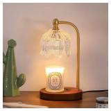 MEIXISUE Candle Warmer Lamp with Timer Dimmable,Antique Brass Candle Lamp,Wax Melt Warmer Light for Jar Candles,Mother