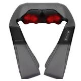 Nekteck Shiatsu Neck and Back Massager with Soothing Heat, Shoulder Massager for Pain Relief Deep Tissue, Electric 3D Kneading Massage Tools for Leg Body Muscle, Corded Power, Gifts for Him Her - Reta