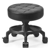 LWADALN Low Height Rolling Stool Modern Roller Seat Short Stool with Universal Caster, Round Roller Chair,Low Chair for Home Office Garage Shop (Model 1) - Retail: $38